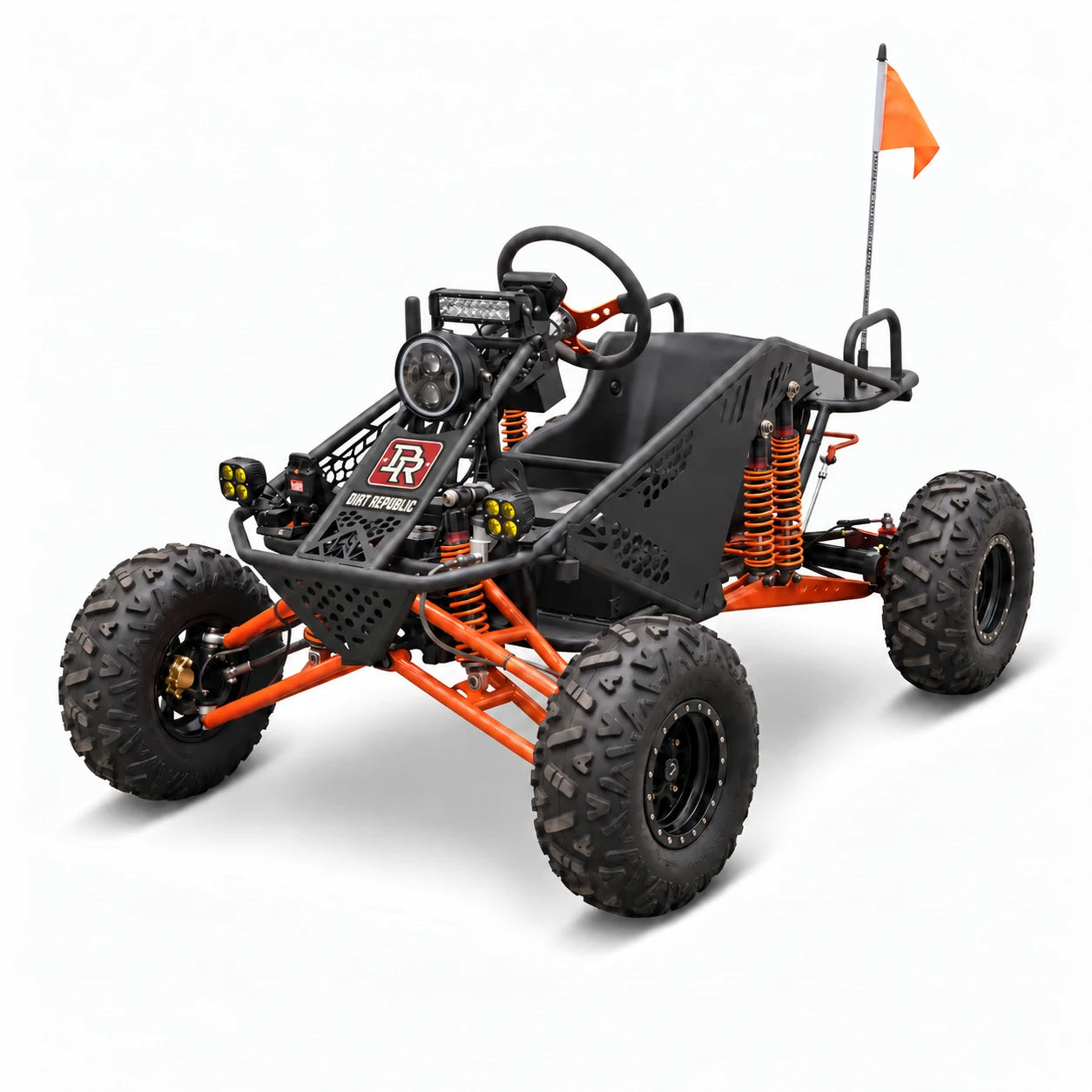 Dirt Republic Orange / Black electric go-kart