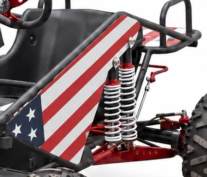 Close-up of the approved Patriot side panel — no side branding