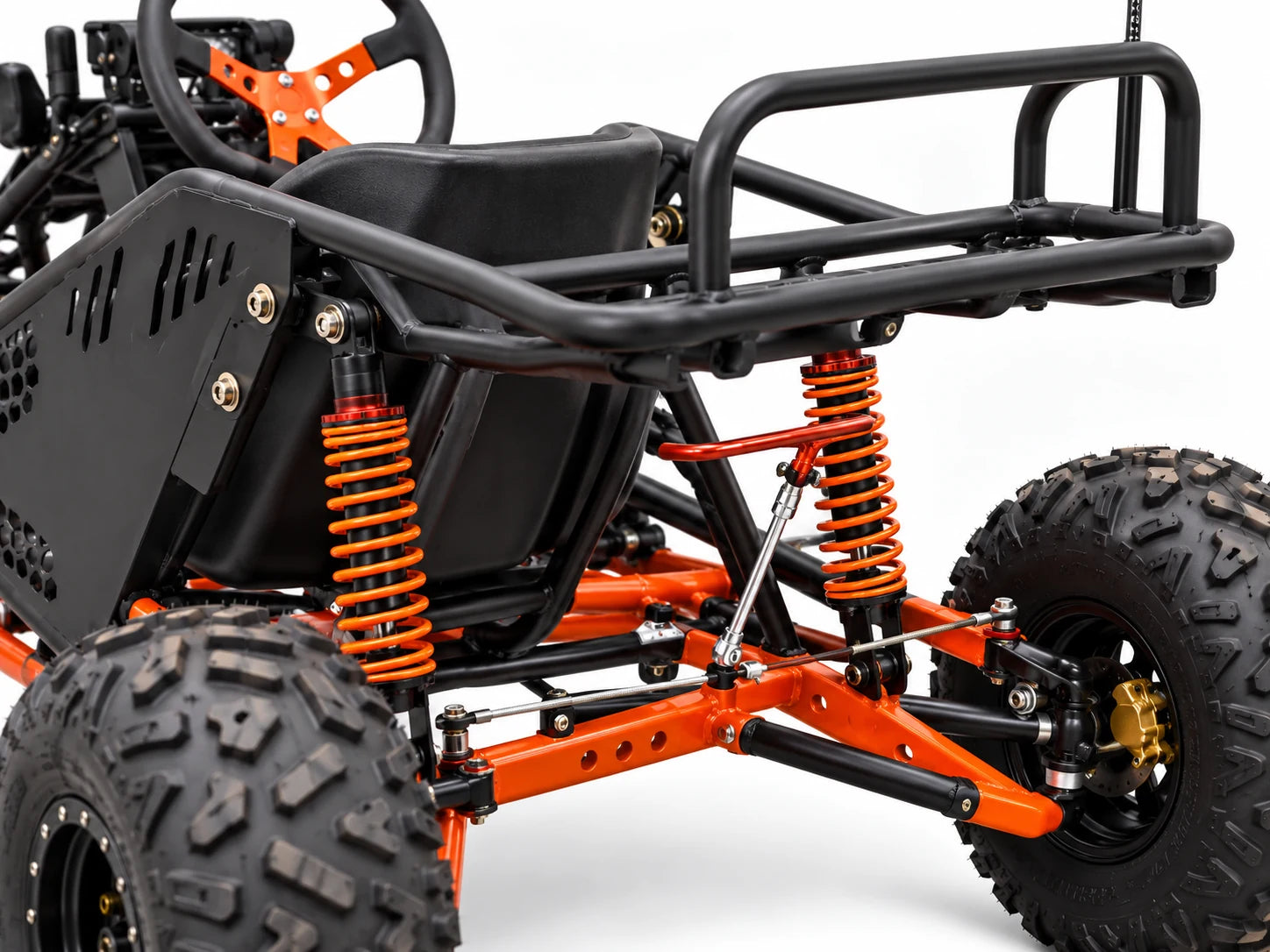Rear suspension and chassis detail.
